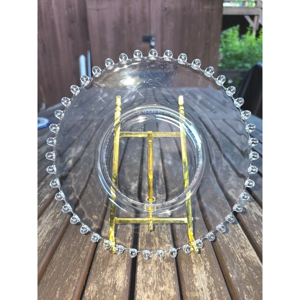 Vintage Imperial Glass Candlewick Clear Salad Plates 8